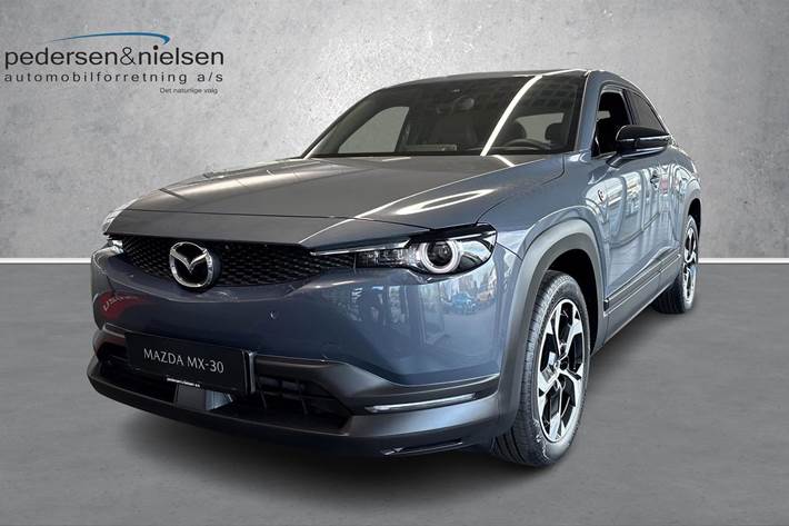 Grå Mazda MX-30 fra 2025 set udefra