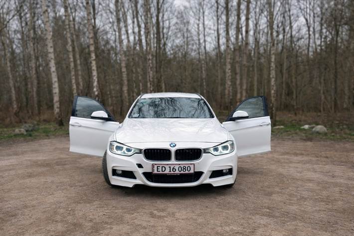 Hvid BMW 320d fra 2015