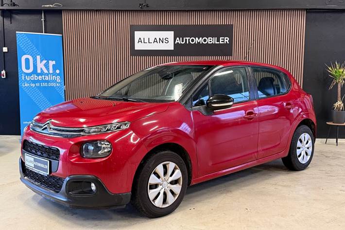 Rød Citroën C3 fra 2017