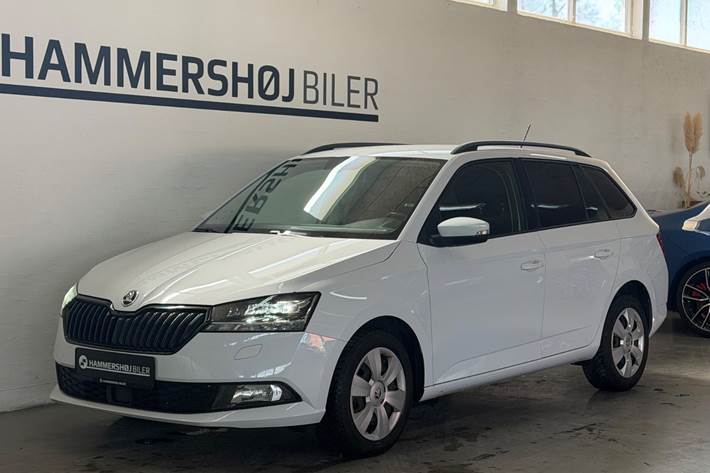 Hvid Skoda Fabia fra 2019
