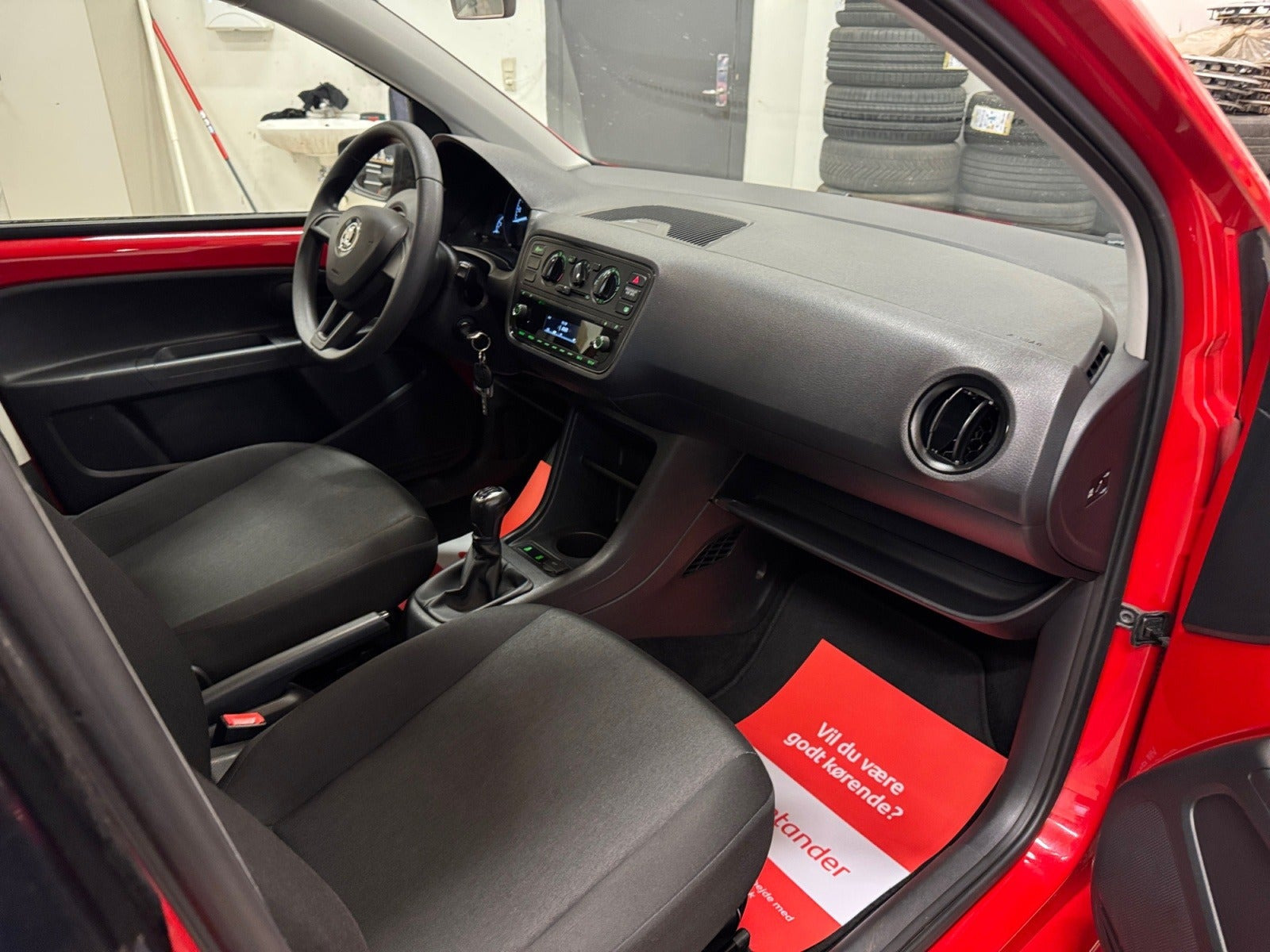 Rød Skoda Citigo fra 2017