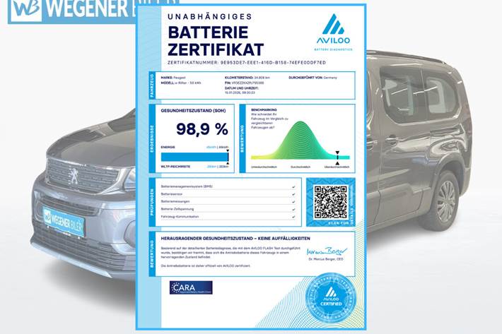 Grå Peugeot e-Rifter fra 2023