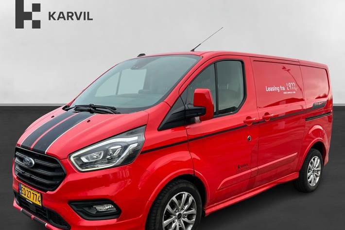 Rød Ford Transit Custom 320 L2 fra 2021