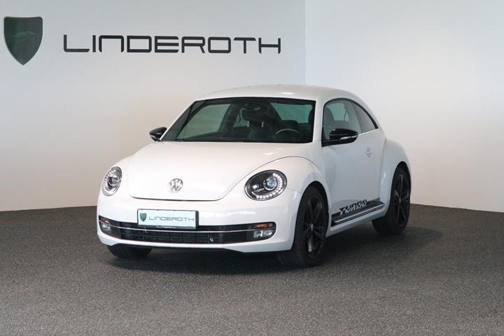Hvid VW The Beetle fra 2012 set udefra