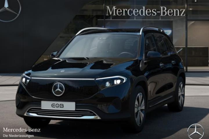 Sort Mercedes EQB250+ fra 2024 set udefra