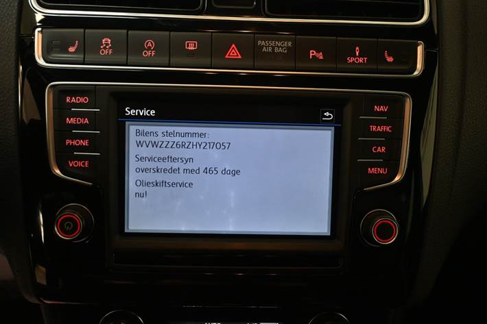 Sølv VW Polo fra 2017