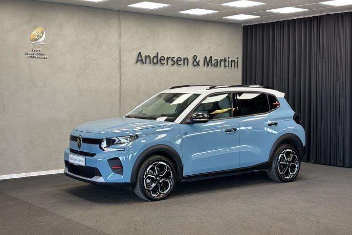 Blå Citroën ë-C3 fra 2025 set udefra
