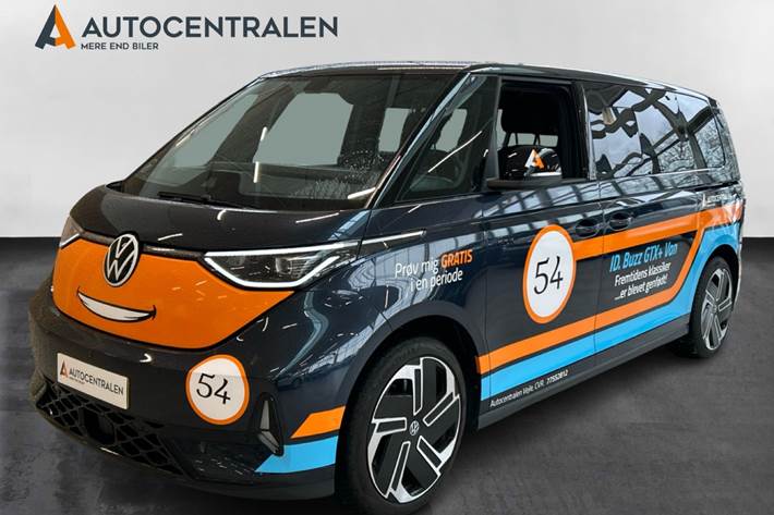 Blå VW ID.Buzz fra 2026 set udefra