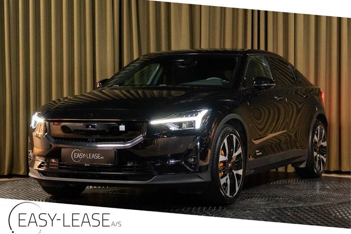 Sort Polestar 2 fra 2024 set udefra