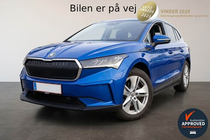 Blå Skoda Enyaq fra 2023