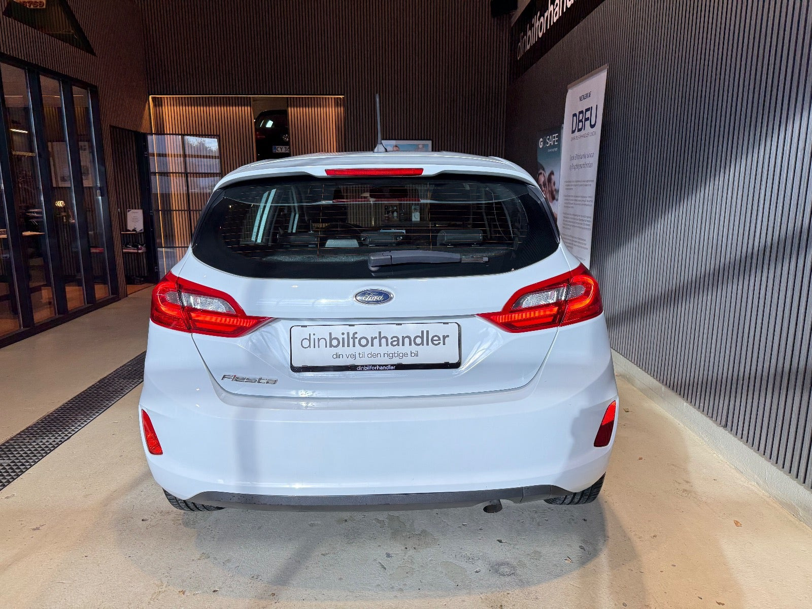 Hvid Ford Fiesta fra 2018
