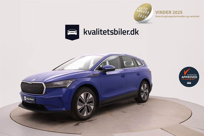 Blå Skoda Enyaq fra 2021