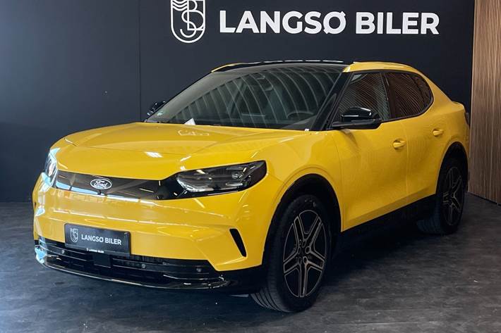 Gul Ford Capri fra 2025 set udefra