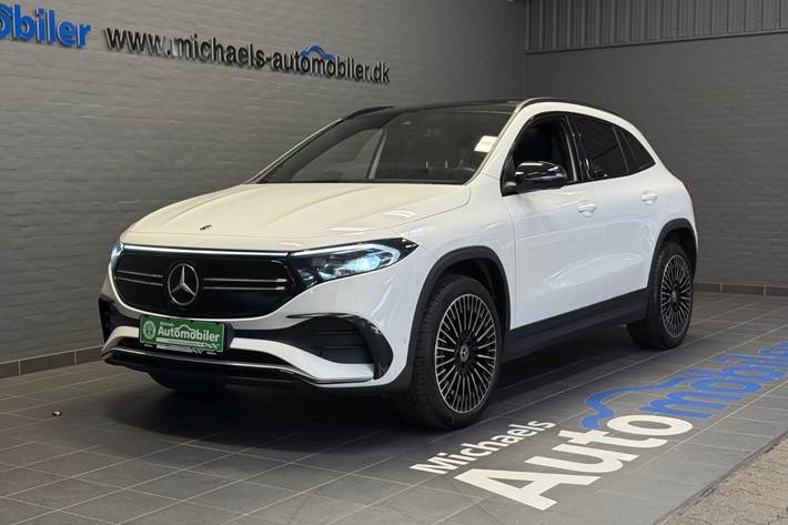 Hvid Mercedes EQA250 fra 2023 set udefra