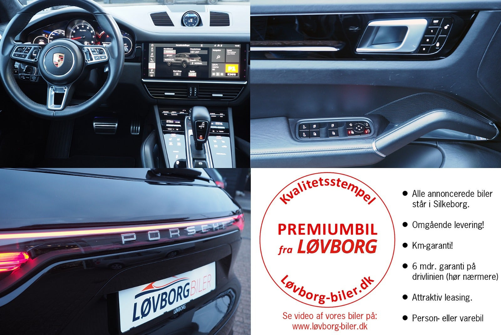 Sort Porsche Cayenne Turbo fra 2018