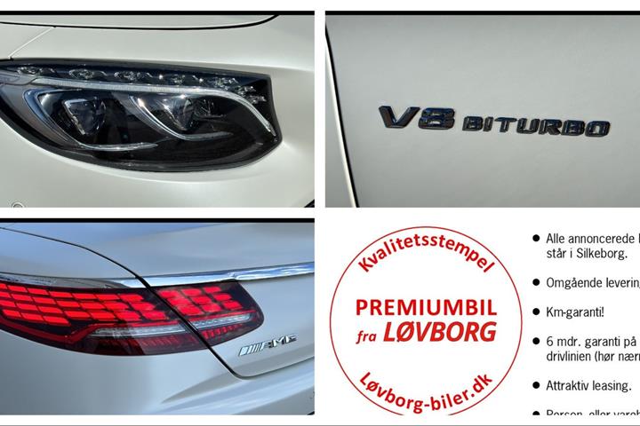 Hvid Mercedes S63 fra 2016