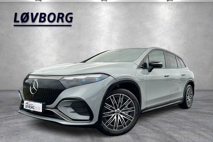 Grå Mercedes EQS450 SUV fra 2023