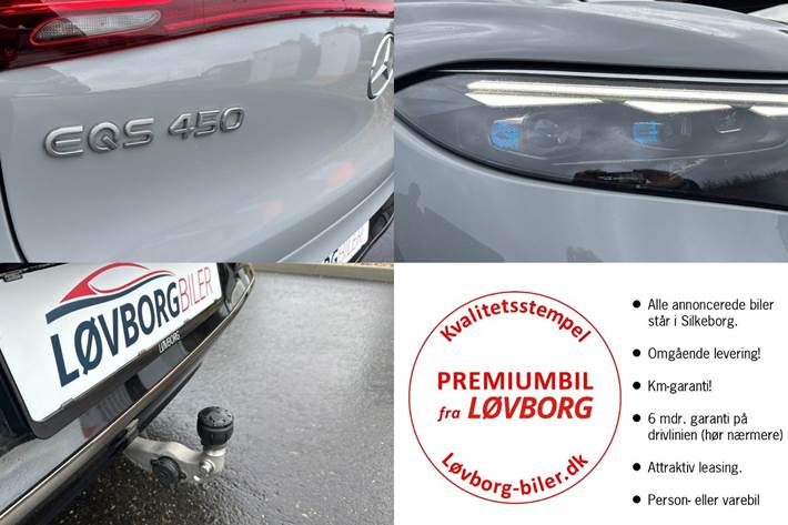 Grå Mercedes EQS450 SUV fra 2023