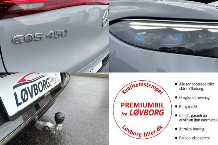 Grå Mercedes EQS450 SUV fra 2023