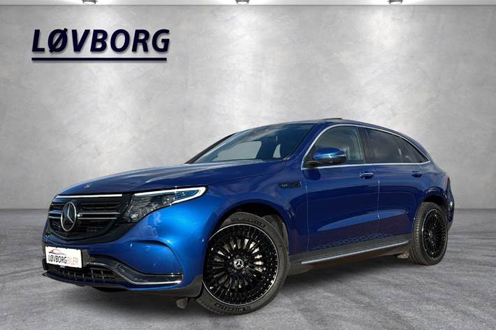 Blå Mercedes EQC400 fra 2023