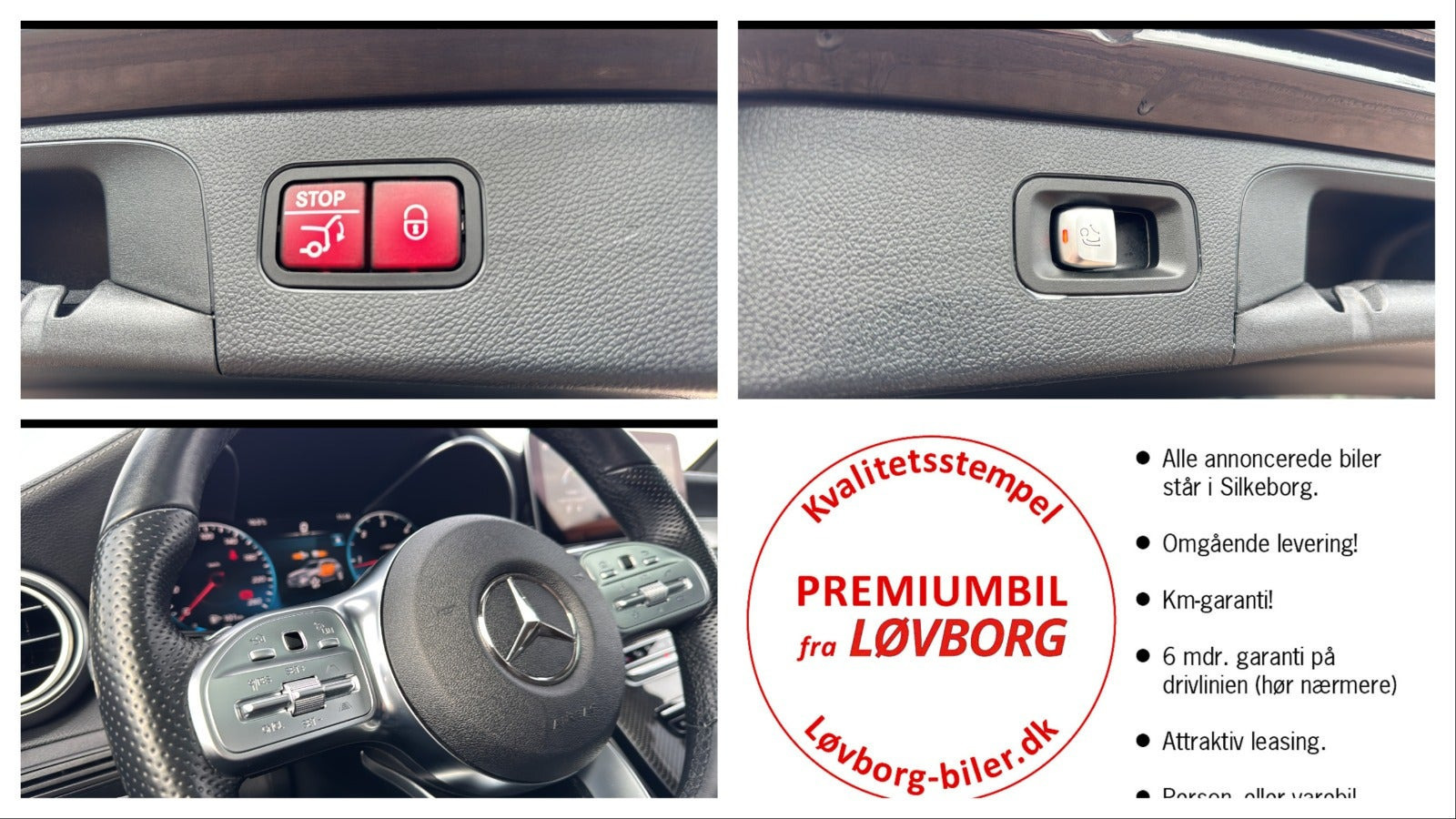 Grå Mercedes GLC400 d fra 2020