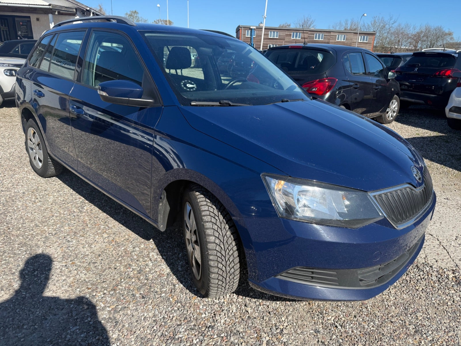 Blå Skoda Fabia fra 2017