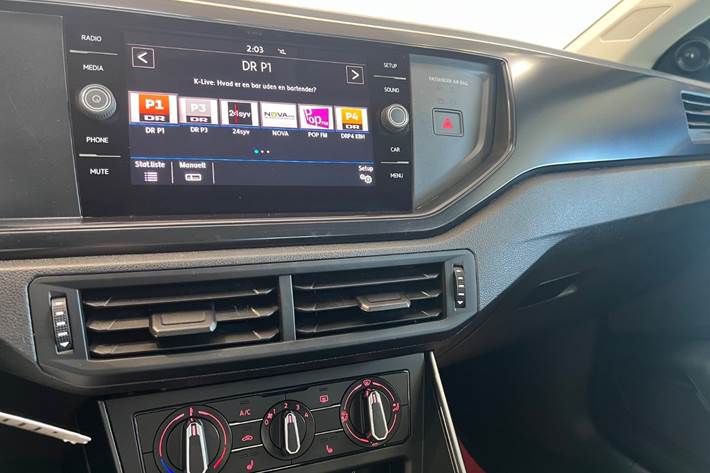 Rød VW Polo fra 2018