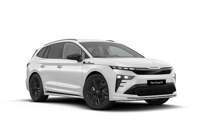 Hvid Skoda Enyaq fra 2026