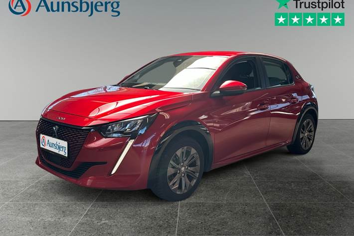 Rød Peugeot e-208 fra 2021