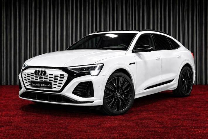 Hvid Audi Q8 e-tron fra 2024