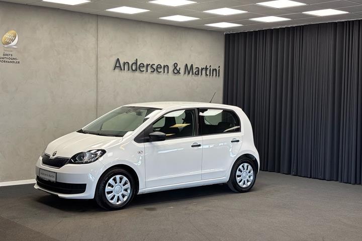 Hvid Skoda Citigo fra 2018 set udefra