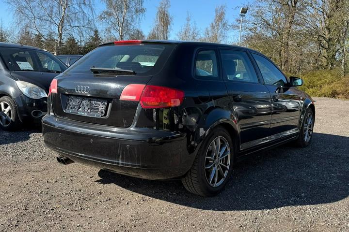 Sort Audi A3 fra 2007