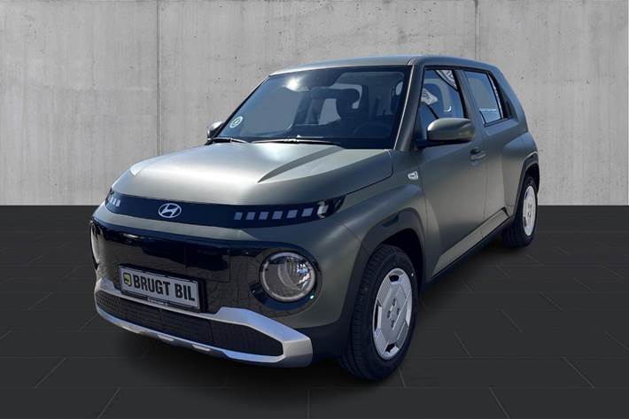 Grøn Hyundai Inster fra 2026 set udefra
