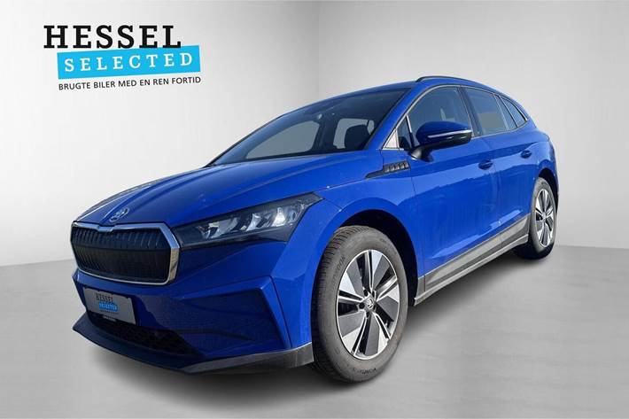 Blå Skoda Enyaq fra 2023