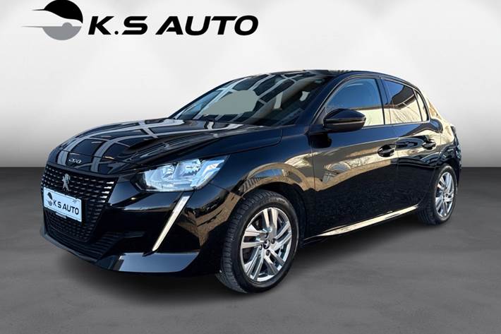 Sort Peugeot 208 fra 2020 set udefra