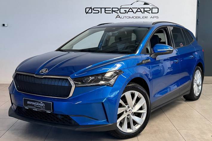 Blå Skoda Enyaq fra 2021