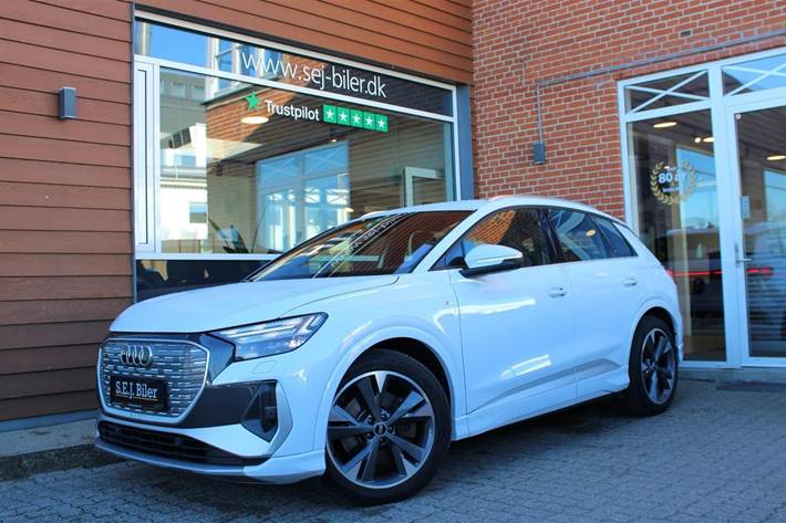 Hvid Audi Q4 e-tron fra 2021