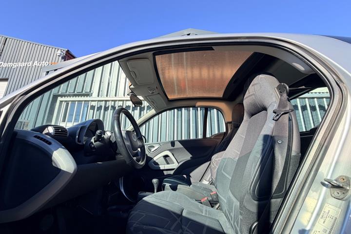 Blå Smart ForTwo Coupé fra 2008 set indefra