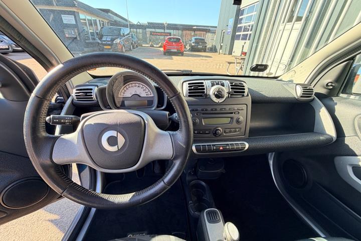 Blå Smart ForTwo Coupé fra 2008 set indefra