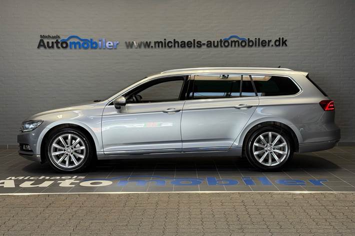 Sølv VW Passat fra 2018