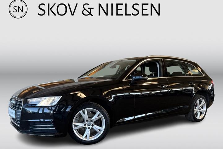 Sort Audi A4 fra 2018 set udefra