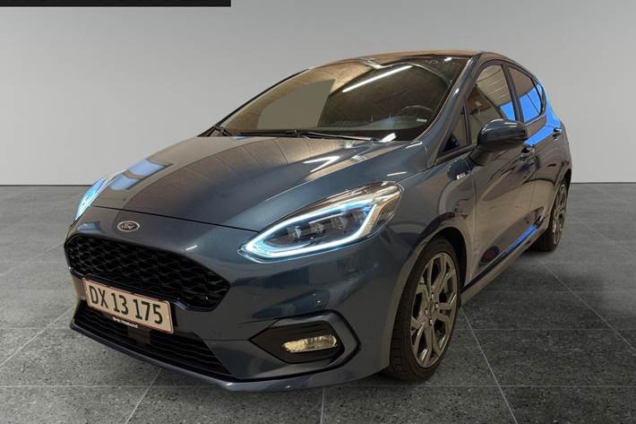 Blå Ford Fiesta fra 2018