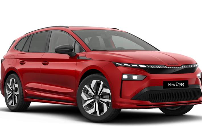 Rød Skoda Enyaq fra 2026