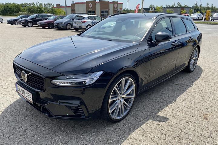 Sort Volvo V90 fra 2021 set udefra