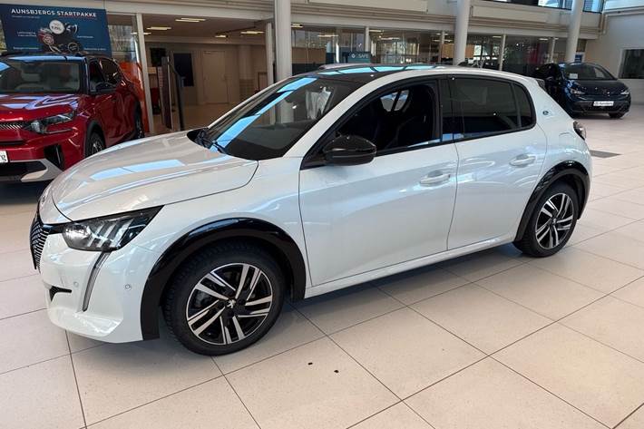 Hvid Peugeot e-208 fra 2022