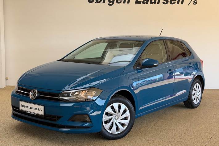 Blå VW Polo fra 2019