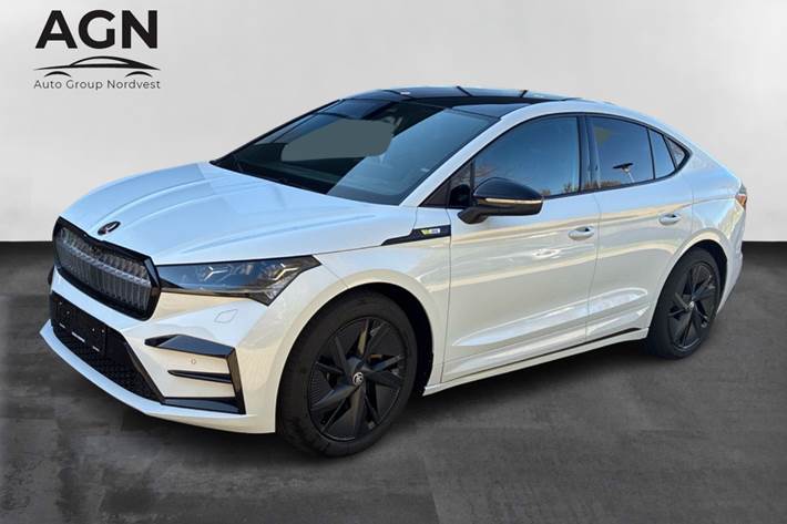 Hvid Skoda Enyaq fra 2023