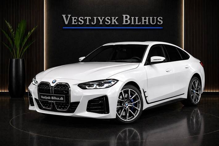 Hvid BMW i4 fra 2023 set udefra