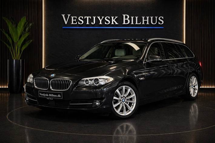 Grå BMW 520d fra 2012 set udefra