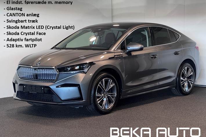 Grå Skoda Enyaq fra 2023